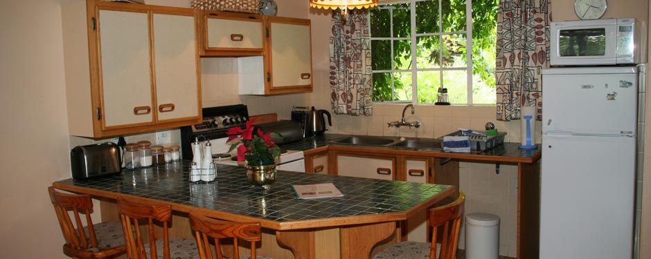 Kitchen with bar stools